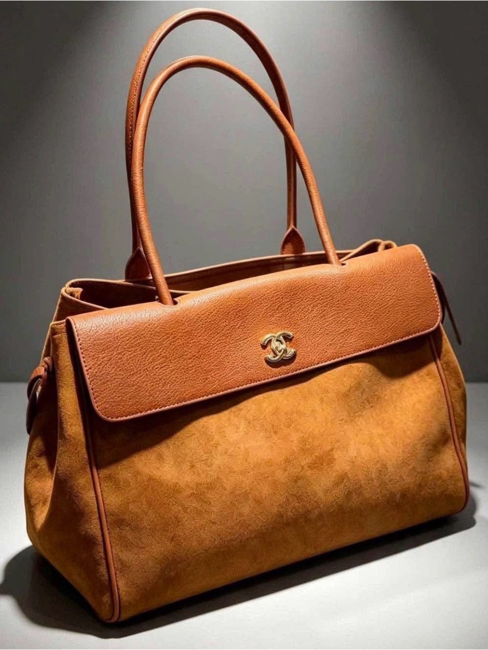Beautiful Fashion Top-Handle Tote with CC Turn-Lock
